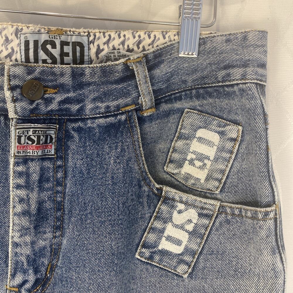 Get Used Vintage Refurbished 90’s Barrel Denim Pants 32”w 31” L Patches - Picture 5 of 11